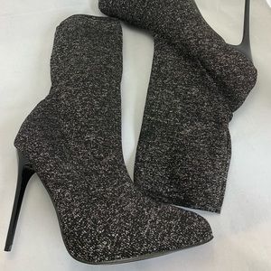 Beston NEW glitter sock style stilettos